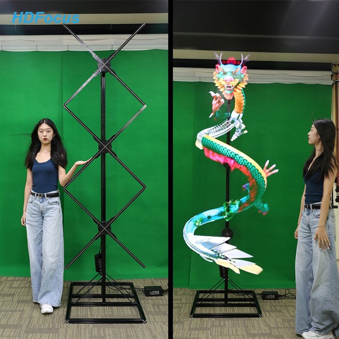 100CM Human Shape Splicing Solution 3D Hologram Fan