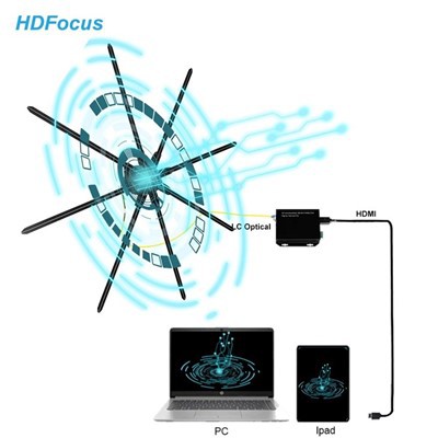 150cm LED 3d Hologram Fan With HDMI Input