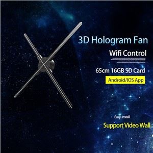 65Cm Visuals Solution 3D Fan Hologram Advertising
