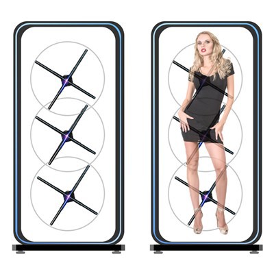 Video Wall Human Size 3D Holographic LED Fan Display
