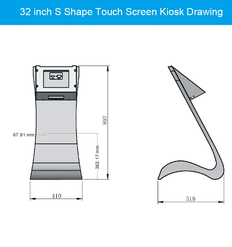 32inch Floor Stand Android Touch Screen Kiosk for Events