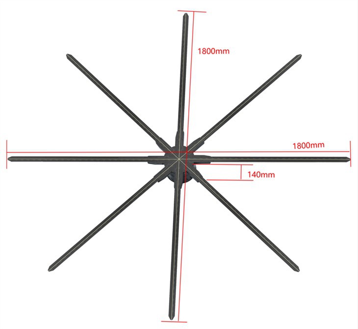 Max Size 180cm LED Fan