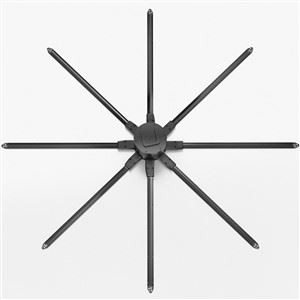 Six Blades 150Cm Ultra Size 3D Led Projection Fan