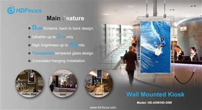 Transparent Double-screen LCD Screens For Ceiling Advertising